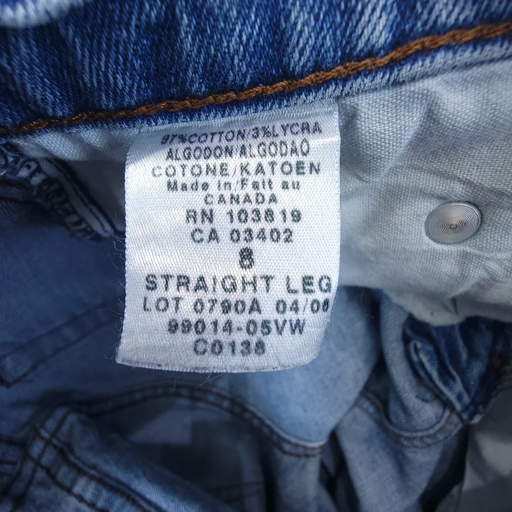 Harley Davidson Blue Denim Jeans Womens Biker Jeans Size 8 Waist Measures 27